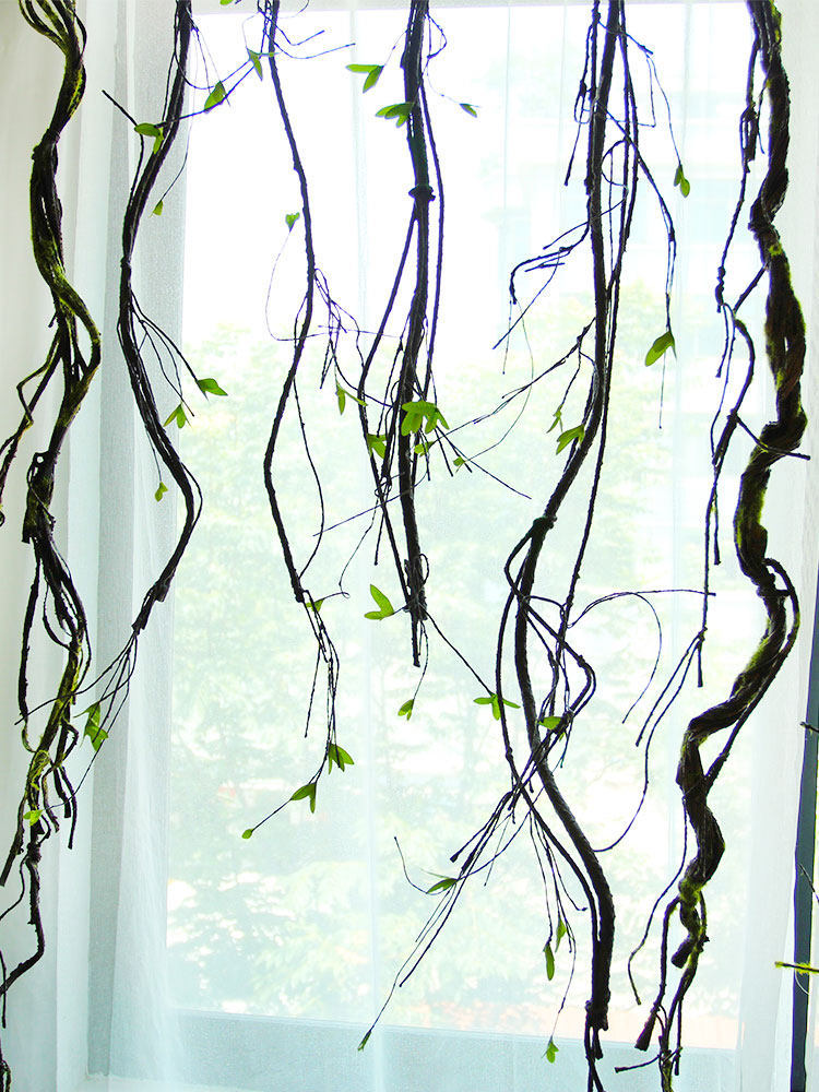 模拟树藤蔓苔藓死藤装饰枝室内藤蔓假花藤蔓墙挂窗创意布景观