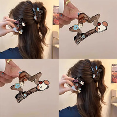 春夏ハイポニーテール五芒星クリップ女性用 2025 新しい後頭部ヘアクリップハイエンドハーフタイヘアサメクリップ