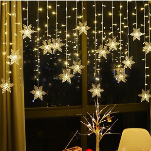 Factory Direct LED snowflake curtain light ice strip light star light holiday atmosphere light window decoration Christmas colored lights