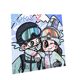 Princess xingdie hand painted decorative painting oil painting printing birthday living room cartoon painting couple portrait girlfriends real gift