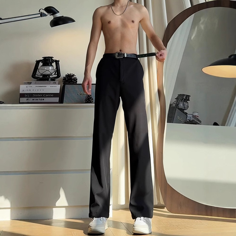 cleanfit Machete Suit Pants Men's Spring and Autumn Black Tall Long Pants Hanged High-end Casual Straight Pants