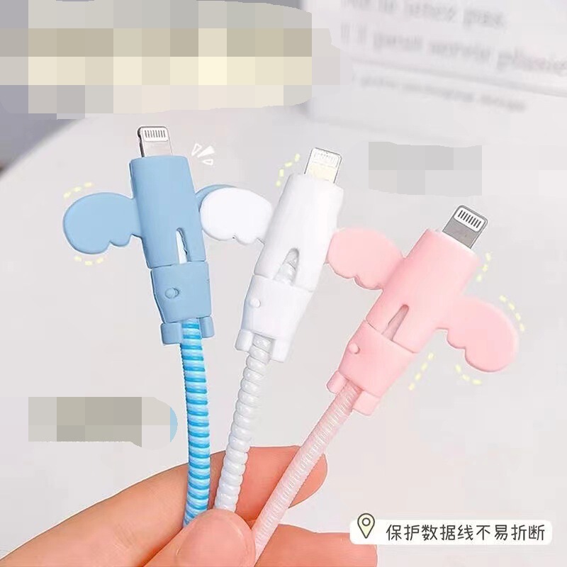 天使のデータケーブル保護カバー折れ防止充電ケーブル保護カバー携帯電話電線コネクタ充電保護カバー学生|undefined