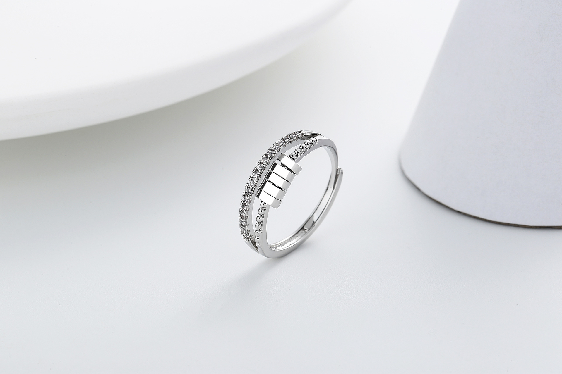 Simple Style Geometric Solid Color Copper Rings