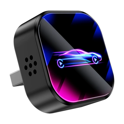 Simsiz CarPlay və Android Auto – Box - q1a-black-iridescent-car-logo-wireless-carplay-android-auto-2-in-1-adapter-only-compatible-with-overseas-systems
