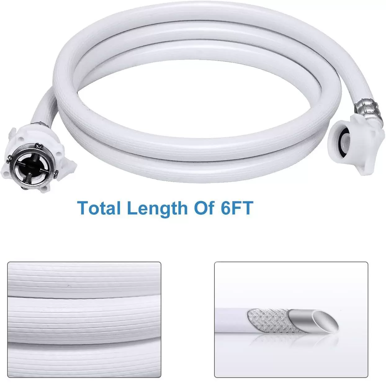 定制洗衣机软管便携式进水连接和供应线洗衣机进水管快速连接水管