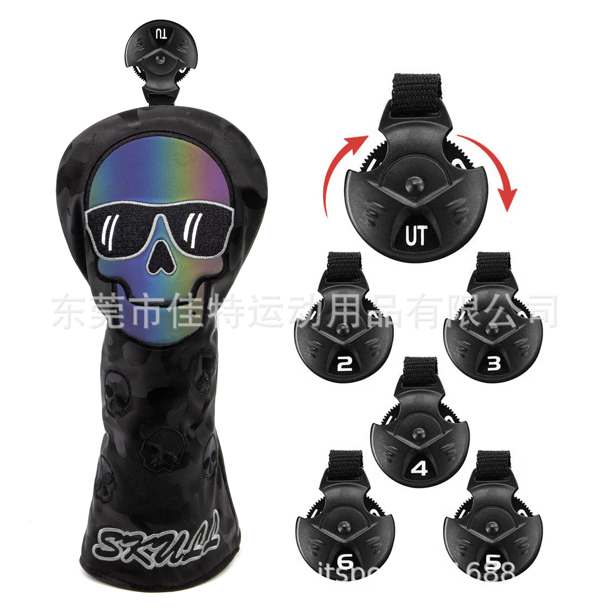 Cráneo cubierta del Club de Golf conjunto completo varilla de hierro N ° 1 calle pequeña pierna de pollo varilla de madera putter tapa protectora cubierta fábrica