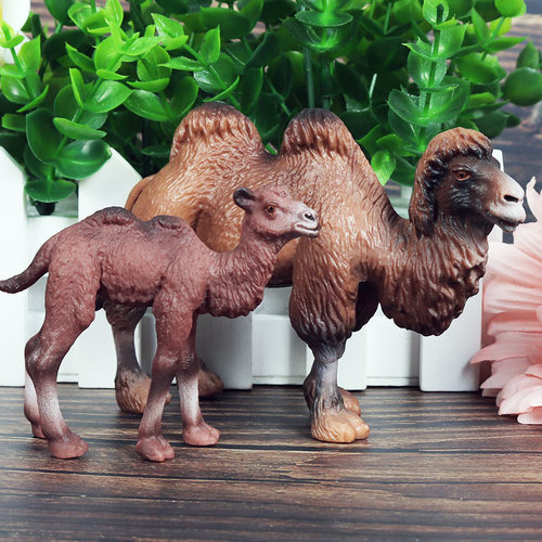 Children's scientific and educational toys simulated wild animal model camel desert boat Bactrian camel desert landscape scene