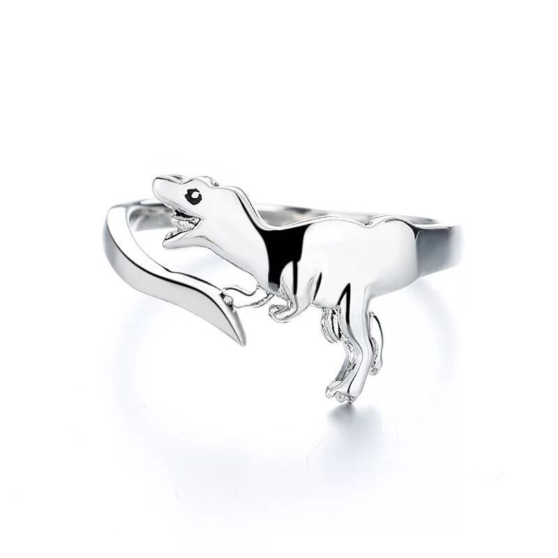 12g Weight Open Ring Classification Adjustable Ring Size 1 Piece, 1 Set Quantity Retro Dinosaur Alloy Plating Metal Unisex Open Ring