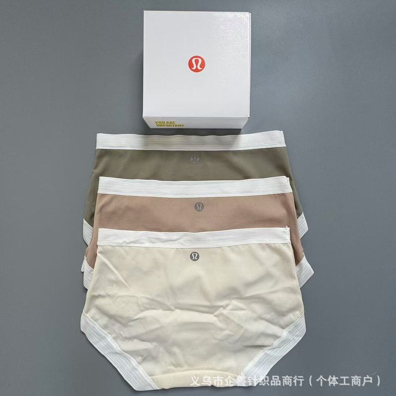 女性lulu下着の中で腰の全綿の股の通気性の肌の女性の三角のズボンの露は3つの箱の底のズボンのAB項を現します。|undefined