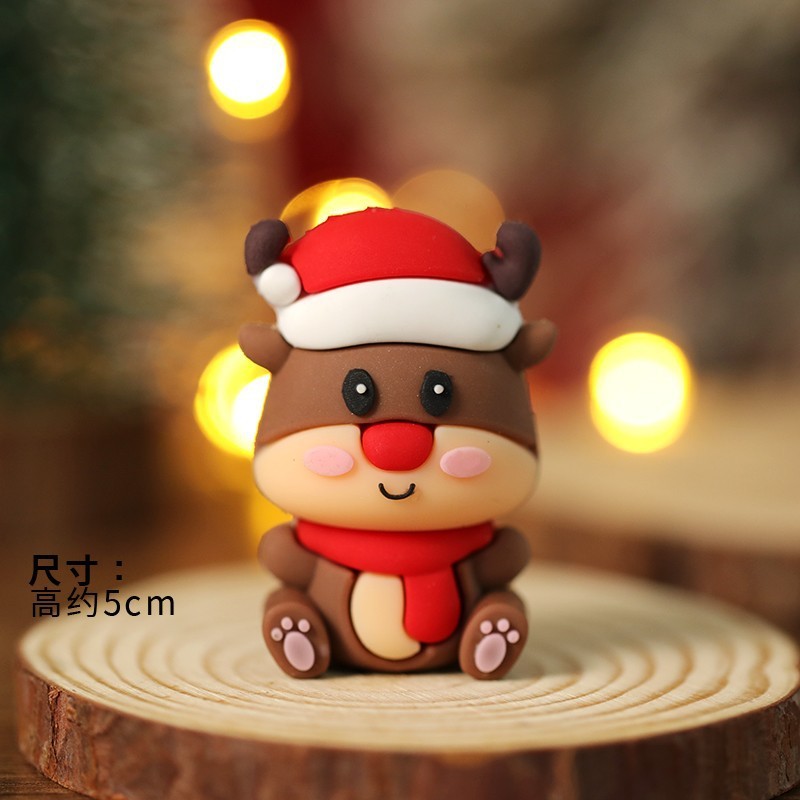 著作権クリスマスケーキ装飾装飾品ソフトゲルクリスマス楽しい老人雪だるまヘラジカクリスマスツリーパーティープラグイン|undefined