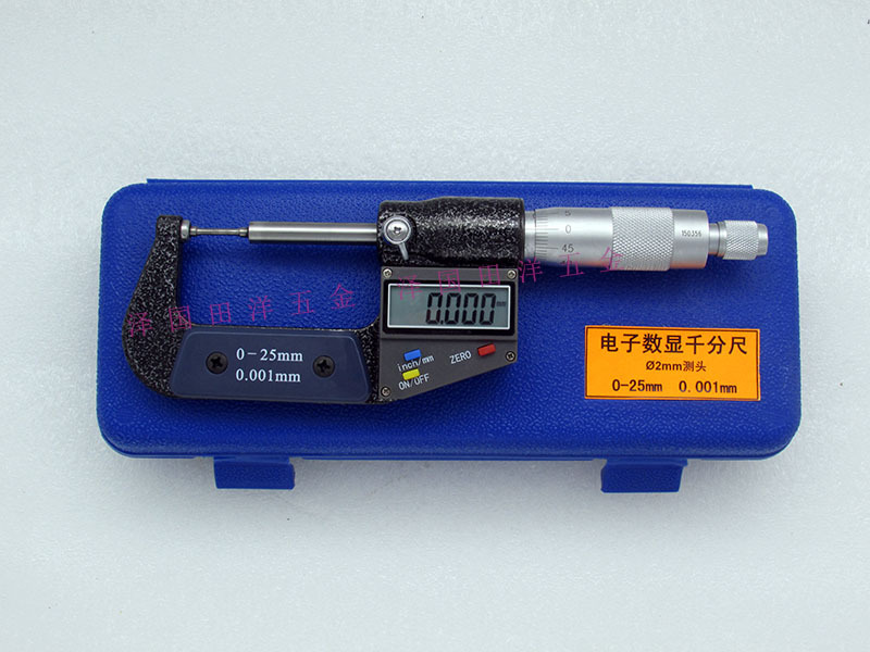 上海上申数显小头千分尺0-25mm电子叶片千分尺单球面双球面壁厚