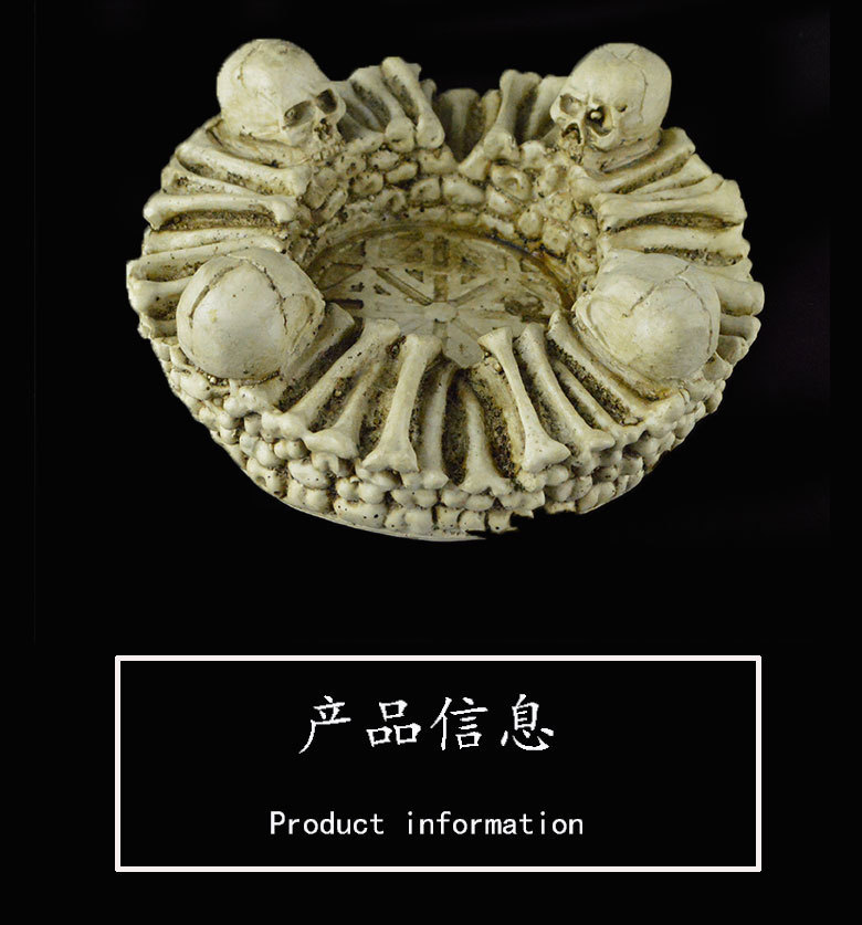 Creative personality skull ashtray resin decoration home boyfriend gift gift exhibition ashtray