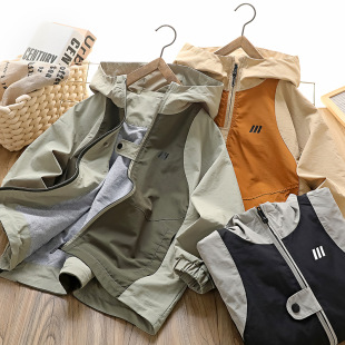 Charge Clothes Children's 2025 New Spring Outdoor Clothing for Boys and Girls Korean Style Fashion Mid-Big Kids Sports Top Trendy
