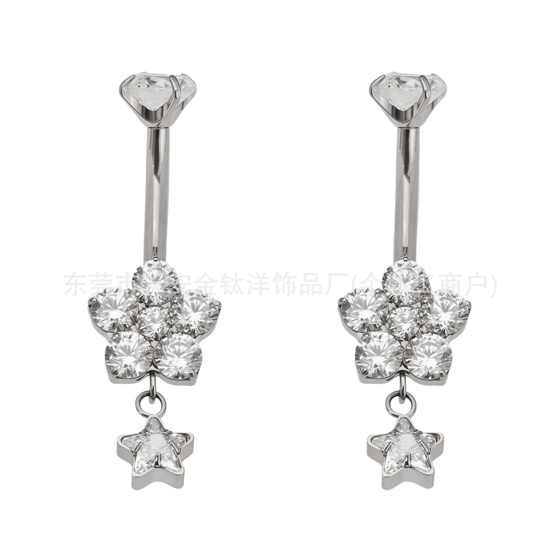 Pointed titanium steel lip stud product view