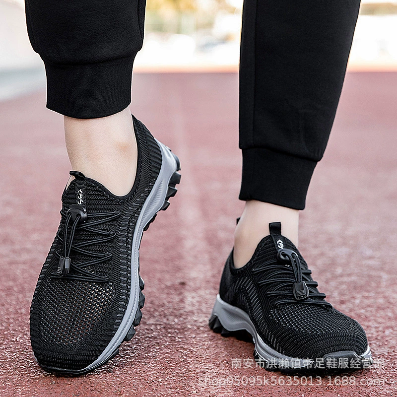 Летняя мужская обувь большого кода дышащая сетчатая обувь мужская толстая нога