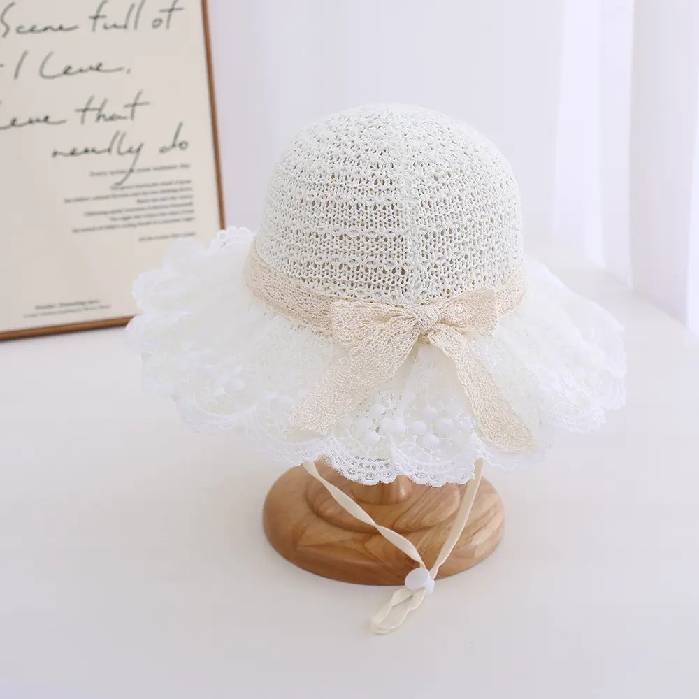 Sombrero para el sol para niñas Sombrero para el sol para niñas de estilo fino de verano Sombrero para el sol Sombrero de paja para niños de princesa de playa linda