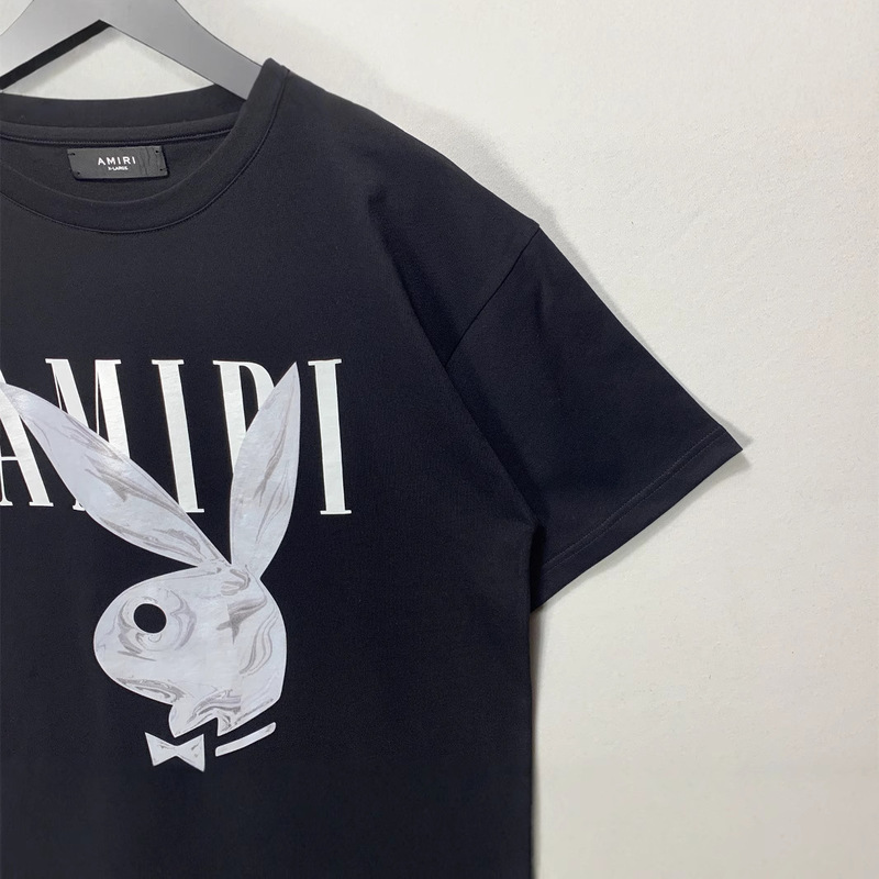 Amiri Letter Rabbit Print Unisex T-Shirt