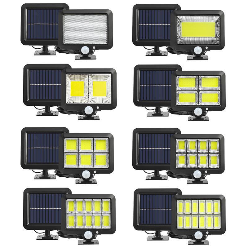 56led lámpara de pared de inducción impermeable tipo sp solar 100COB separado cuerpo humano sensor lámpara de jardín lámpara de garaje