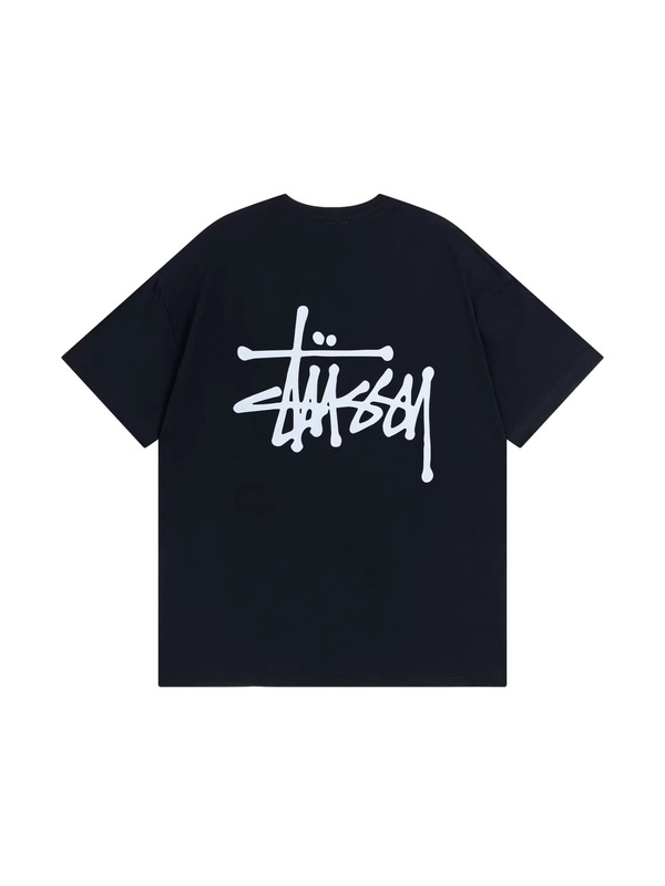 Stussy Original Label Trendy Brand Short-Sleeve Dice Dinosaur Letter Print Top Unisex T-Shirt