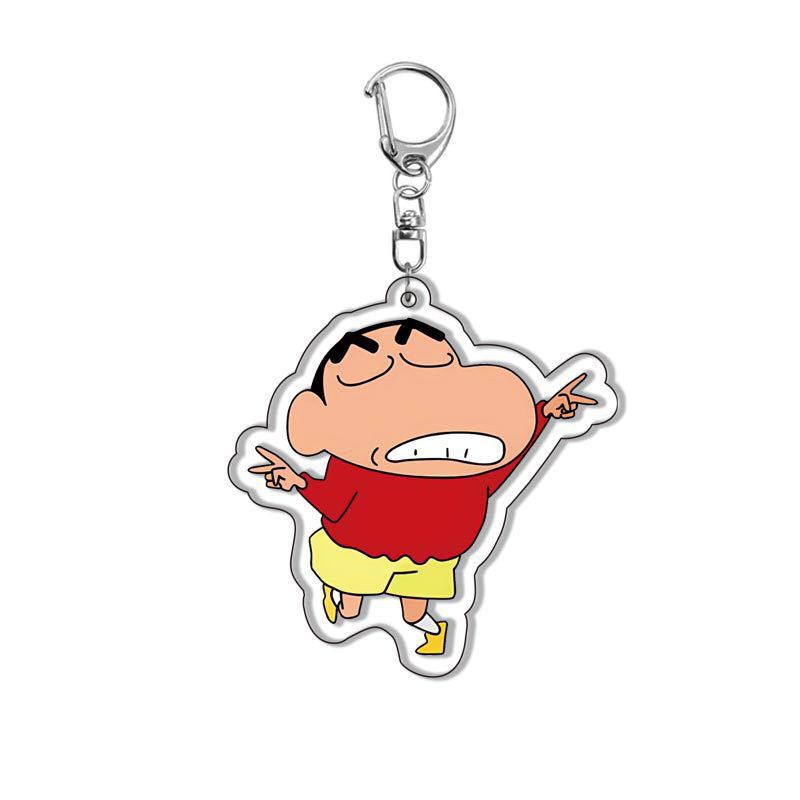 Crayon Shin-Chan Animación Periférico Nohara Shinsuke Xiaokui Xiaobai Nini Colgante de llavero de acrílico entre vientos