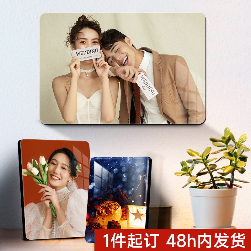 Crystal photo frame decoration photo printing and photo frame advanced sense enlarged wall-mounted photo album studio photography