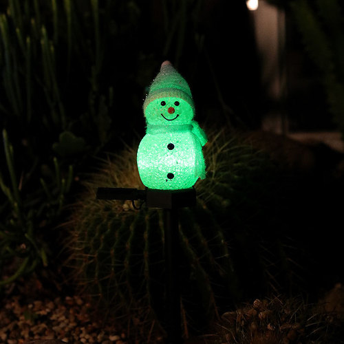 Amazon Christmas Snowman Solar Light Lawn Garden Light Outdoor Courtyard Landscape Decorative Light Colorful Light