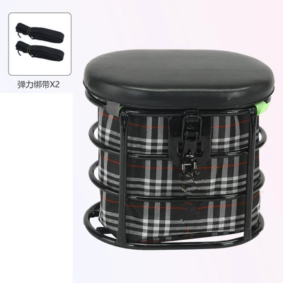 Yadi electric scooter child seat, Aima electric bike child seat, front-mounted seat for babies and toddlers, electric motorcycle baby seat (Electric car child seat) - 505-black-single-seat-black-checkered-pattern-straps