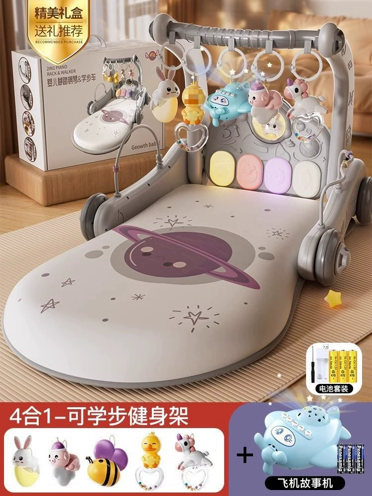 [钢琴3儿宝宝娃哄0岁一6个脚踏1满月婴儿玩具健身架月]