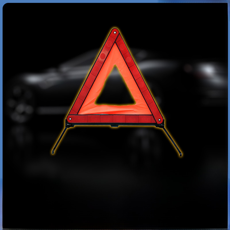 Corner frame, signboard, retroreflective tripod, safe parking rack, folding indicator lamp