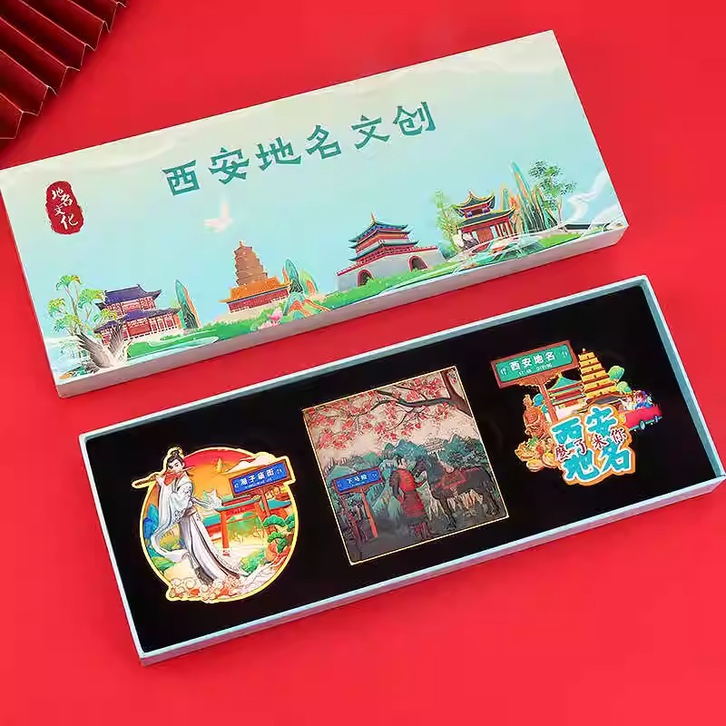 冷蔵庫のステッカーは金属のレリーフをカスタマイズして印刷します。