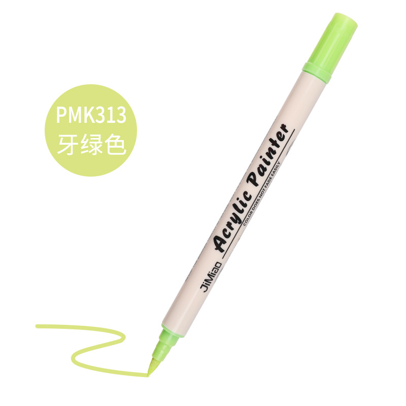 Marcador de acrílico nuevo núcleo de algodón pluma de doble cabeza 36 color marcador único al aire libre pintura acrílica acuarela pluma