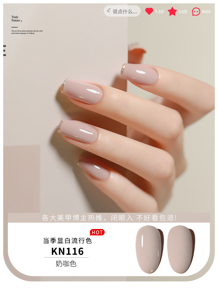 KaSi Gel de esmalte de uñas de fototerapia 2024 nuevo estilo de primavera y verano rojo marrón hielo a través de uvas desnudas para tienda de uñas moradas