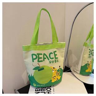 Cartoon card holder, cute small bag for leisure, purse, linen bag, food bag