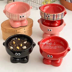 セラミック猫ボウル、猫専用飲料水猫ボウル、ペットボウル、背の高いキャットフードボウル、犬ボウル、ペットフードボウル、キャットフードボウル