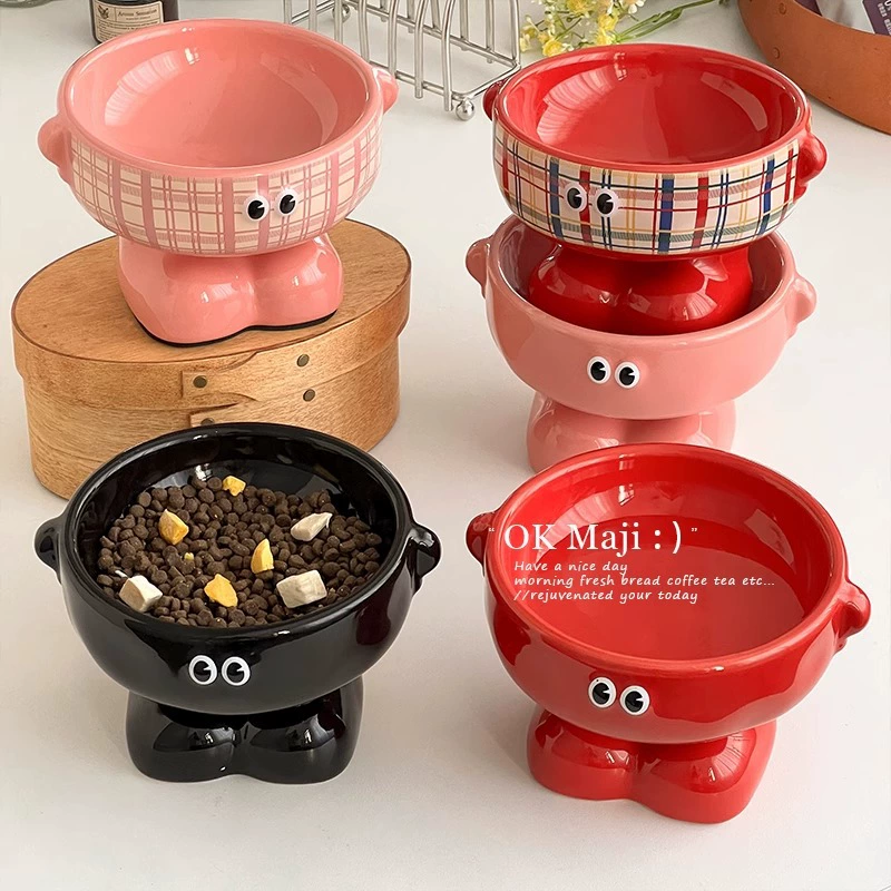 Керамическая миска для кошек, специальная миска для питьевой воды для кошек, миска для домашних животных, высокая миска для кошачьего корма, миска для собак, миска для корма для домашних животных, миска для кошачьего корма