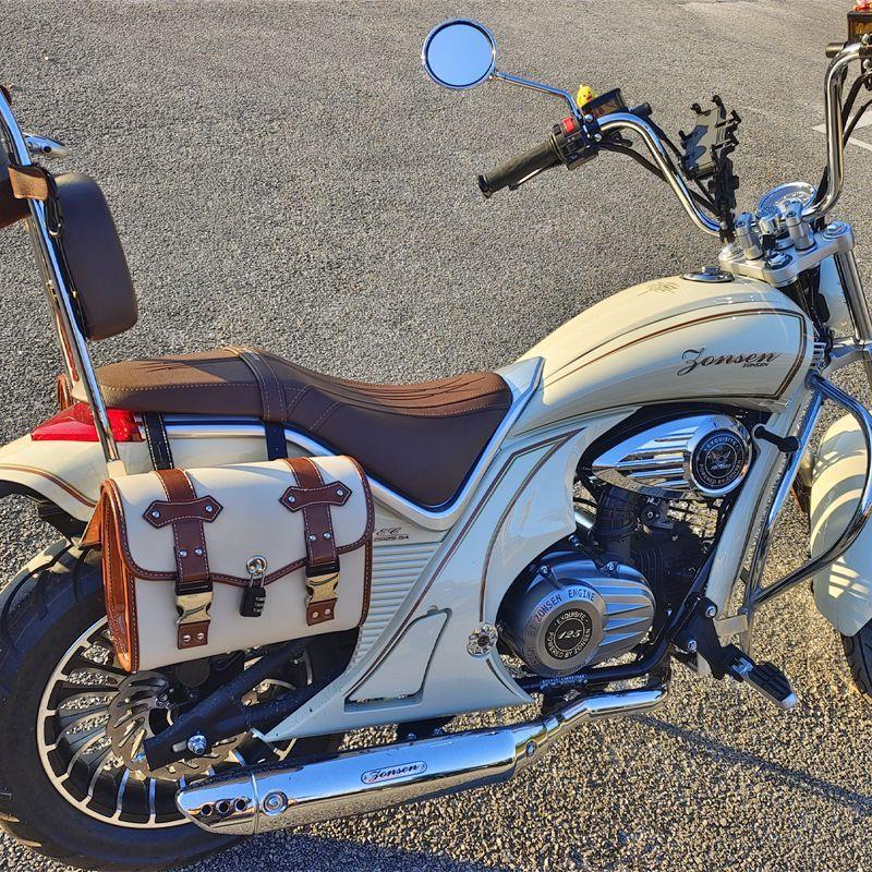 Retro-style rear-mounted waterproof storage bag for electric bikes, suitable for Niu and Aima rear trunks