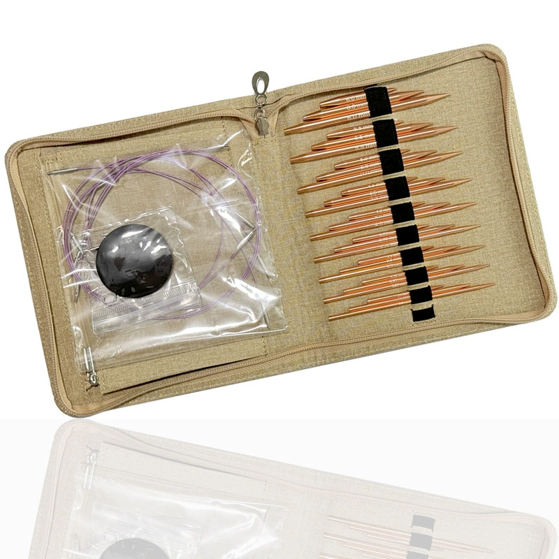 Трансграничный глинозем розовое золото Съемные кольцевые иглы 3 комплекта 5 8 11.5 комплект 9 комплектов сменных веревок