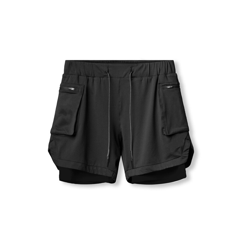 GYMSHARK健身短裤男士外贸爆款双层跑步训练速干短裤双口袋肌肉鲨|undefined