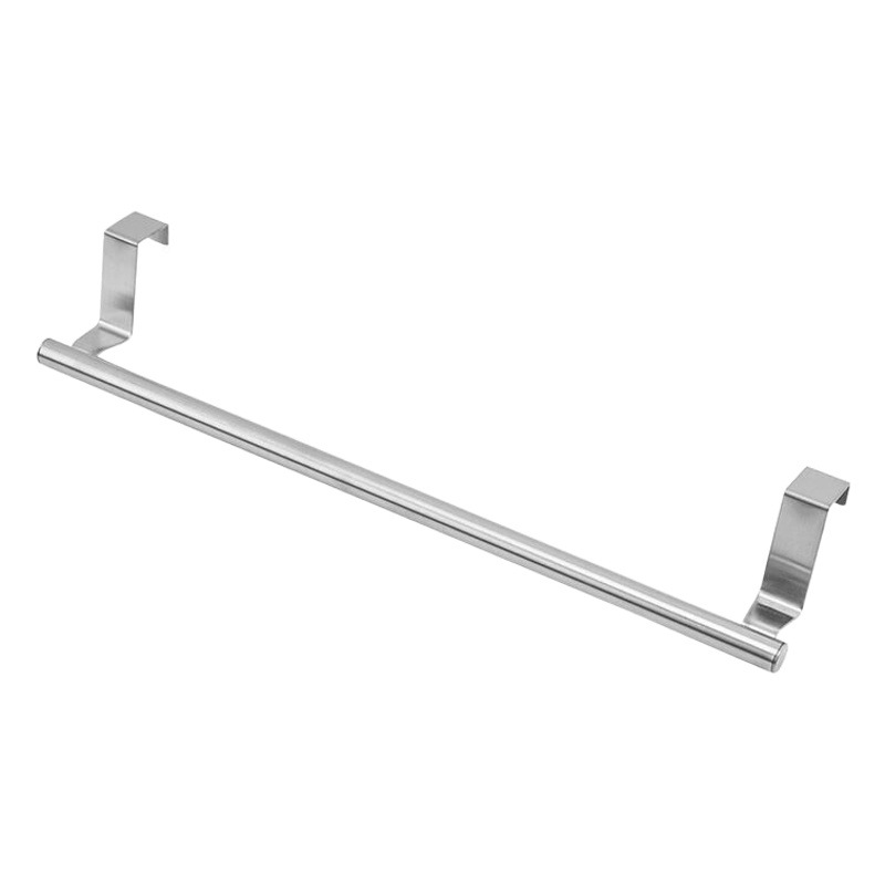Factory in stock Stainless Steel Telescopic Towel Rack Kitchen Punch-free Towel Bar Cabinet Door Back Type Rag Rack