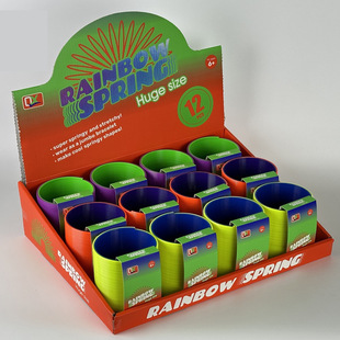 New Environmentally Friendly Plastic Fluorescent Two-Color Round Rainbow Circle 9*9cm Multi-Play Educational Gift Toy