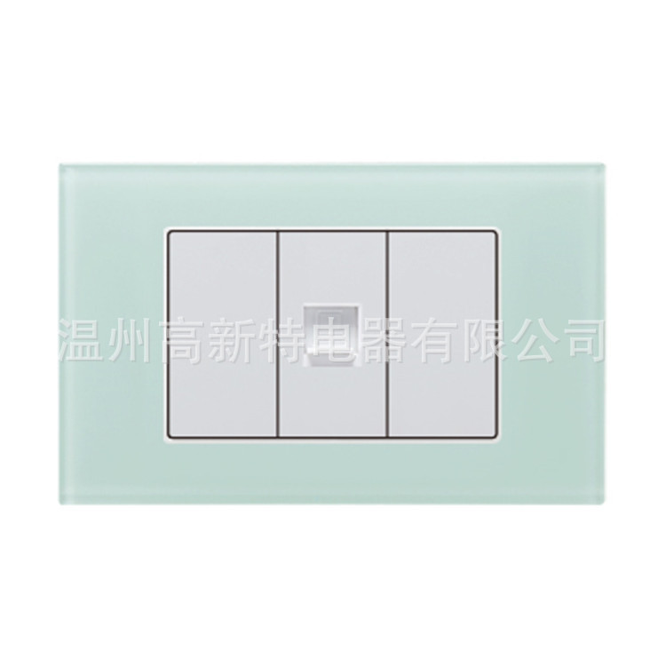 外贸亚克力面板墙壁开关-VY系列 RJ11 四芯电话插座 电话插座