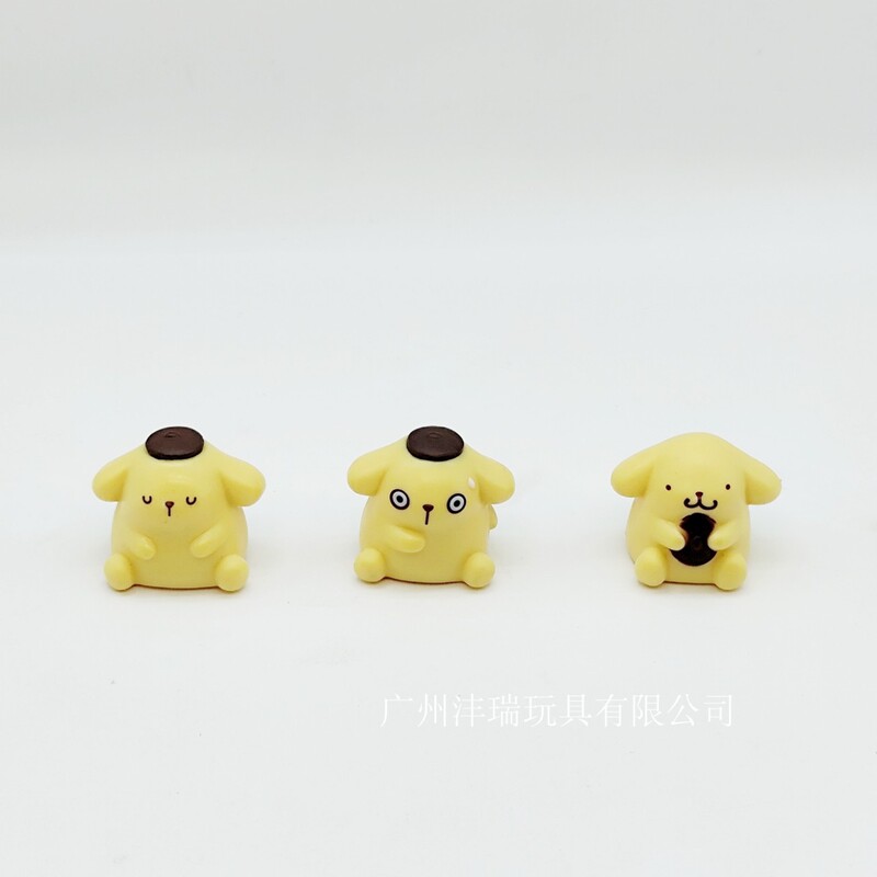 ホットセール 11 ジェンガイエロープディング犬漫画人形 DIY 素材デスクトップ装飾人形装飾品|undefined