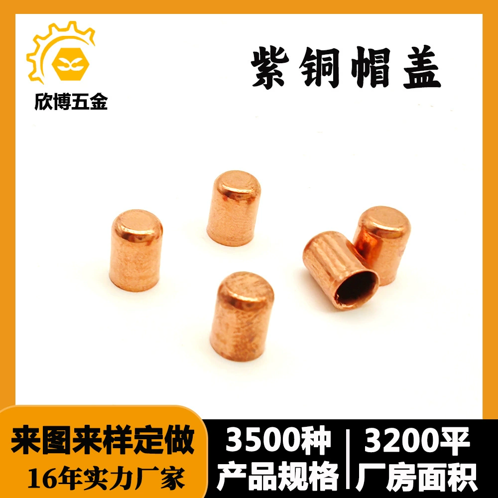 Медный колпачок для предохранителя, индивидуальный переключатель, плоская головка, прямой корпус, медный колпачок, проводящий медный колпачок, крышка, медный колпачок для предохранителя
