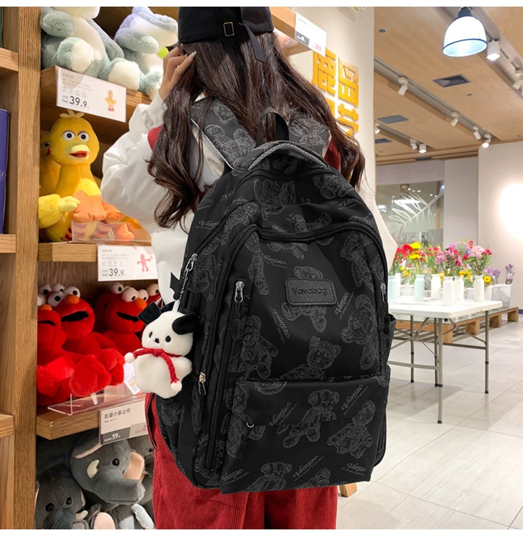 2024 New Large Capacity Stylish Backpack Daily Versatile Men and Women Backpack High School Student Campus Student Bag