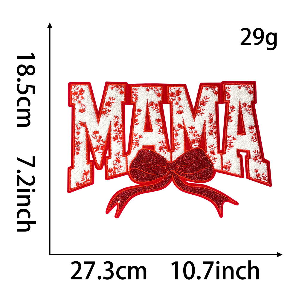 84g Weight Clothing Sticker Patches Classification 1 Piece, 1 Set Quantity Towel embroidery Material Valentine'S Day Festival Letter Pattern Simple Style Style 1 Piece 1 Set Simple Style Letter Towel Embroidery Clothing Sticker Patches 2