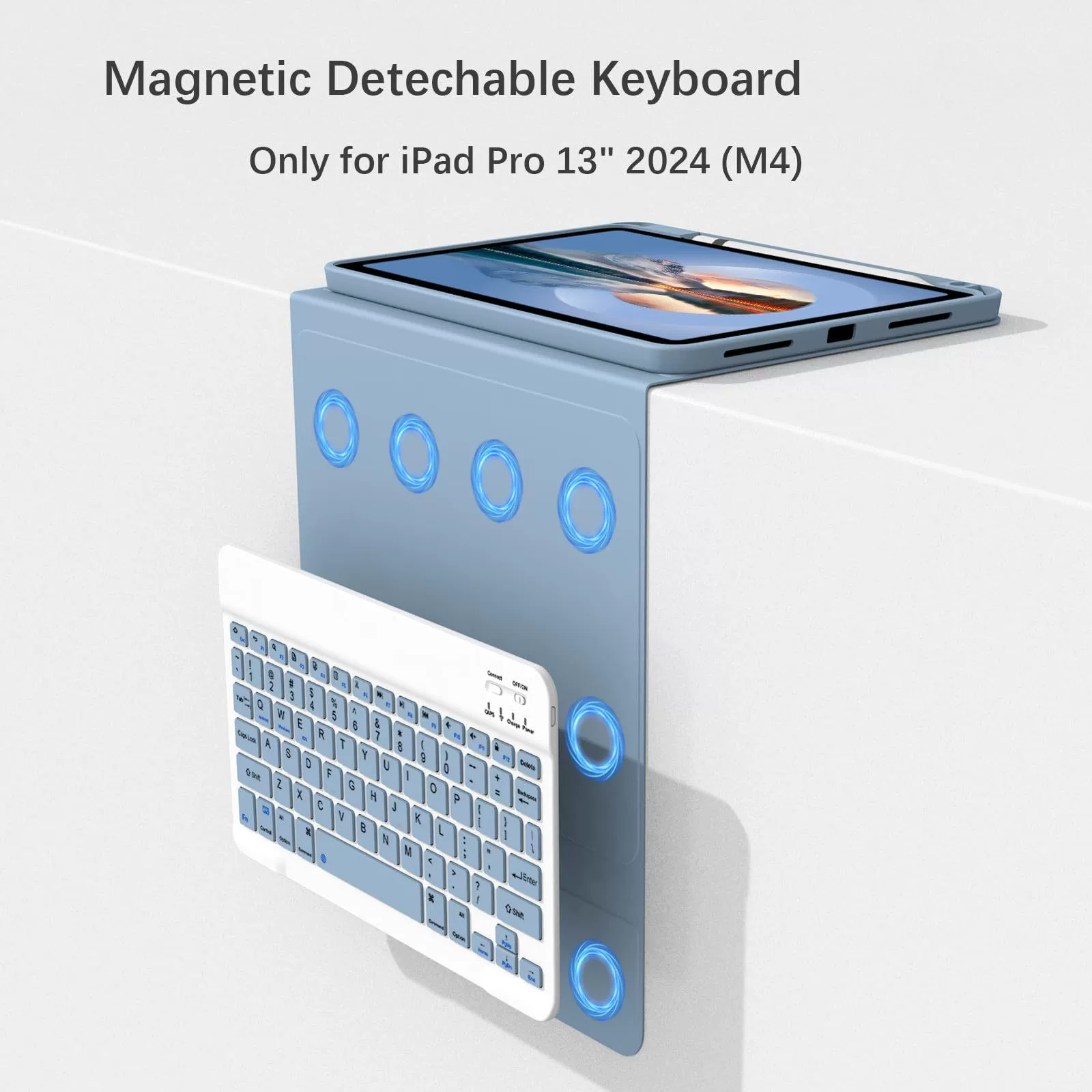 Совместимо с Apple iPad Air7 Protector 2025 Pro11 поколения Air6 клавиатура с Bluetooth, слот для стилуса