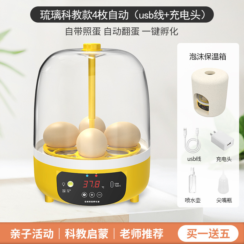 Incubadora de pollos al por mayor de comercio exterior, incubadora inteligente pequeña para el hogar, incubadora de huevos transfronteriza, incubadora de huevos inteligente