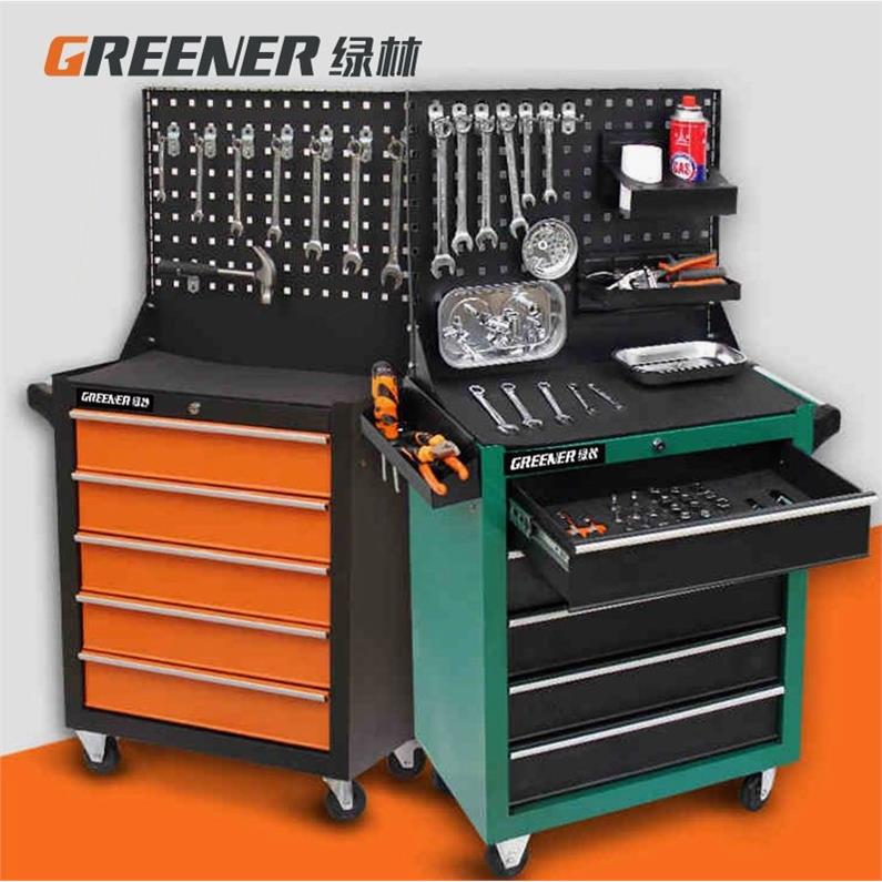 德国进口绿林工具车汽修5抽屉多功能维修车间用手推车移动铁皮组