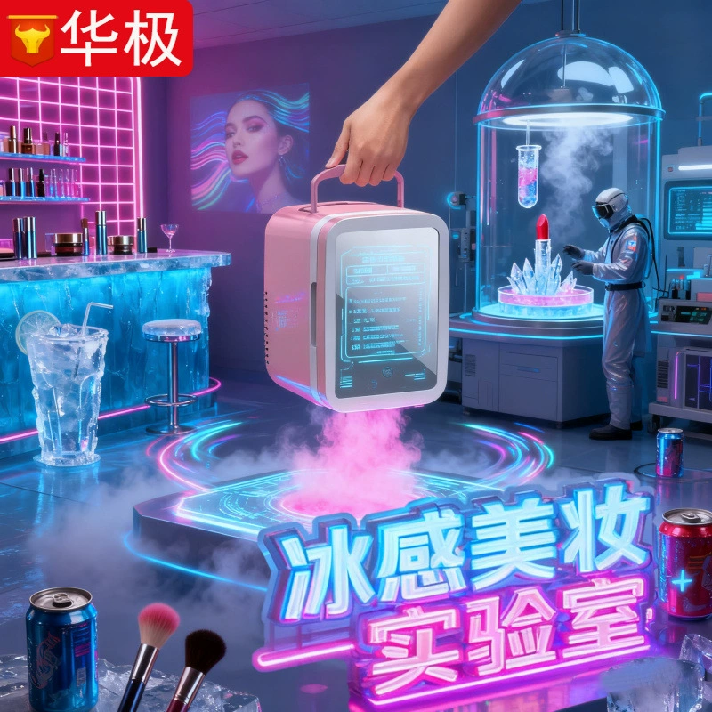 Автомобиль двойного назначения Косметика по уходу за кожей Зеркало-рефрижератор Автомобильные принадлежности Мини-холодильник маленький холодильник