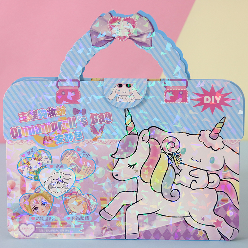 Pegatinas de dibujos animados para niños Conjunto de chicas lindas Pintura Vestir para colorear Belleza Hecho a mano Paquete de regalo de libro tranquilo de bricolaje